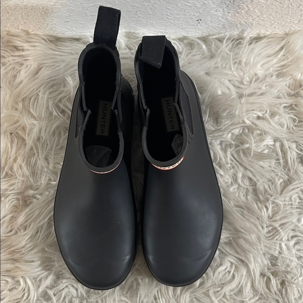 HUNTER Women's Original Chelsea Rain Boots Waterproof Size 8 Black New - Picture 5 of 16